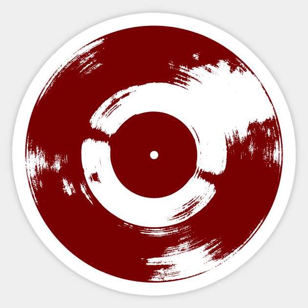 Retro Vinyl LP Record Graphic Sticker by Spindriftdesigns